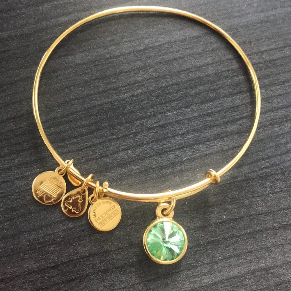 Alex and ani peridot birthstone (August) bangle